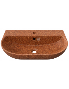 væghængt væg vægmonteret håndvask træ woodio moderne design badeværelse