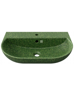 væghængt væg vægmonteret håndvask træ woodio moderne design badeværelse