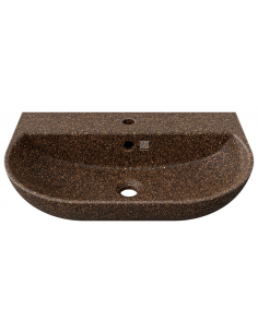 væghængt væg vægmonteret håndvask træ woodio moderne design badeværelse