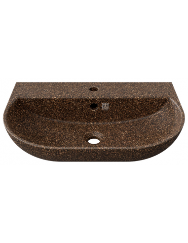 væghængt væg vægmonteret håndvask træ woodio moderne design badeværelse