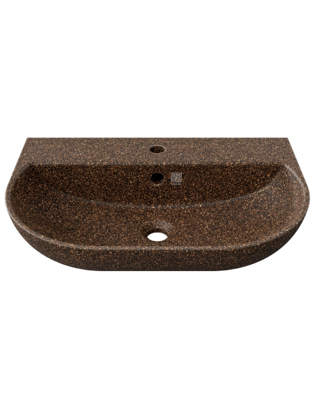 væghængt væg vægmonteret håndvask træ woodio moderne design badeværelse