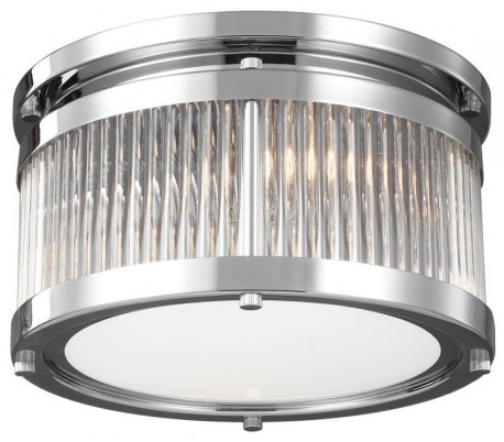 Billede af Paulson Badeværelseslampe i stål og glas Ø27,9 cm 2 x G9 LED - Poleret krom/Klar