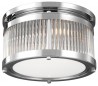 Paulson Badeværelseslampe i stål og glas Ø27,9 cm 2 x G9 LED - Poleret krom/Klar