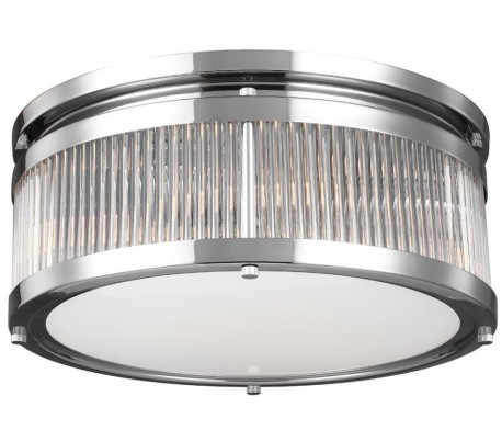 Paulson Badeværelseslampe i stål og glas Ø27,9 cm 2 x G9 LED - Poleret krom/Klar