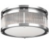 Paulson Badeværelseslampe i stål og glas Ø38,1 cm 3 x G9 LED - Poleret krom/Klar