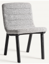 JACQUARD Spisebordsstol i mangotræ og bouclé H80 cm - Sort/Grå