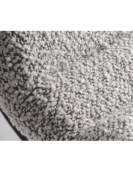 spisebordsstole uden armlæn sort grå bouclé stof træ