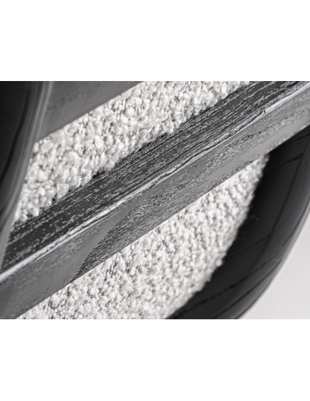 spisebordsstole uden armlæn sort grå bouclé stof træ