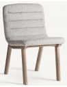 JACQUARD Spisebordsstol i elmetræ og bouclé H80 cm - Antik natur/Gråbeige