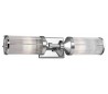 Paulson Badeværelseslampe i stål og glas B58,4 cm 2 x G9 LED - Poleret krom/Klar