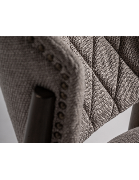 spisebordsstole uden armlæn sort grå stof træ