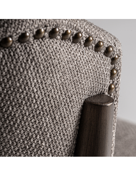 spisebordsstole uden armlæn sort grå stof træ