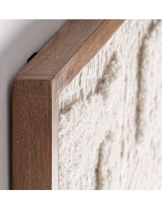 abstrakt billede motiv maleri stof tekstil træ rustikt moderne design ramme 2