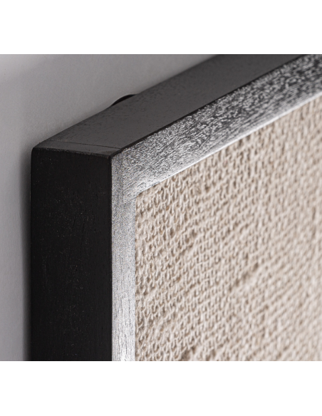 abstrakt billede motiv maleri stof tekstil træ rustikt moderne design ramme