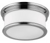 Payne Badeværelseslampe i stål og glas Ø31,8 cm 2 x G9 LED - Poleret krom/Hvid