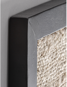 abstrakt billede motiv maleri stof tekstil træ rustikt moderne design ramme 2