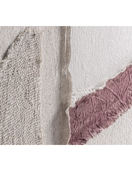 abstrakt billede motiv maleri stof tekstil træ rustikt moderne design ramme