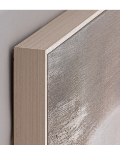 abstrakt billede motiv maleri stof tekstil træ rustikt moderne design ramme 2