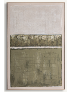 abstrakt billede motiv maleri stof tekstil træ rustikt moderne design ramme