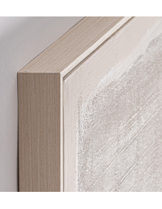 abstrakt billede motiv maleri stof tekstil træ rustikt moderne design ramme 2