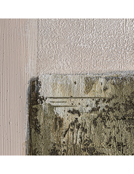 abstrakt billede motiv maleri stof tekstil træ rustikt moderne design ramme