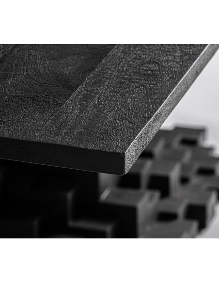 skulptur spisebord sort moderne design træ