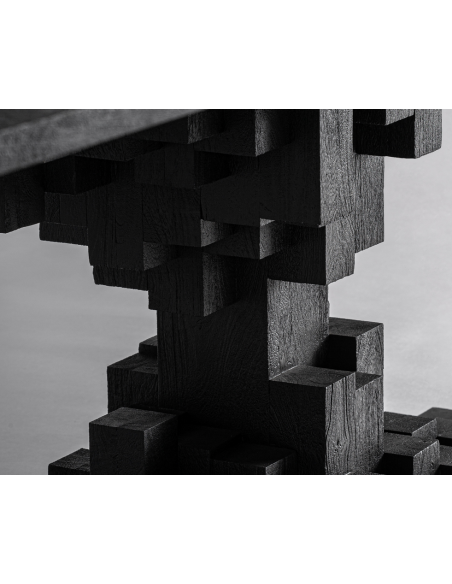 skulptur spisebord sort moderne design træ