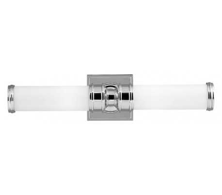 Payne Badeværelseslampe i stål og glas H36,2 cm 1 x G9 LED - Poleret krom/Hvid