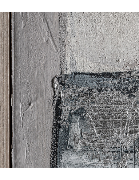 abstrakt billede motiv maleri stof tekstil træ rustikt moderne design ramme