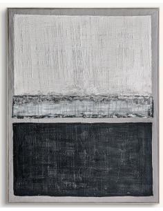 abstrakt billede motiv maleri stof tekstil træ rustikt moderne design ramme