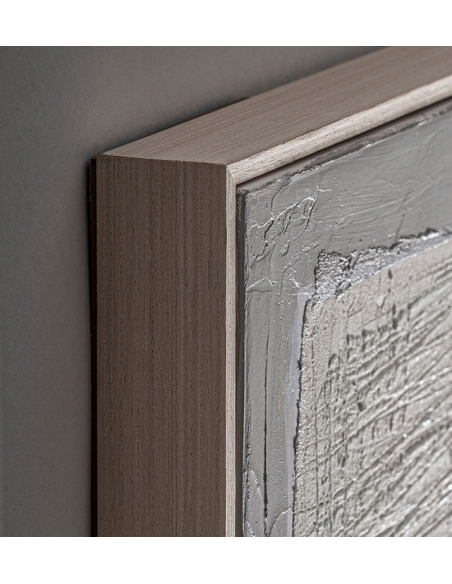 abstrakt billede motiv maleri stof tekstil træ rustikt moderne design ramme