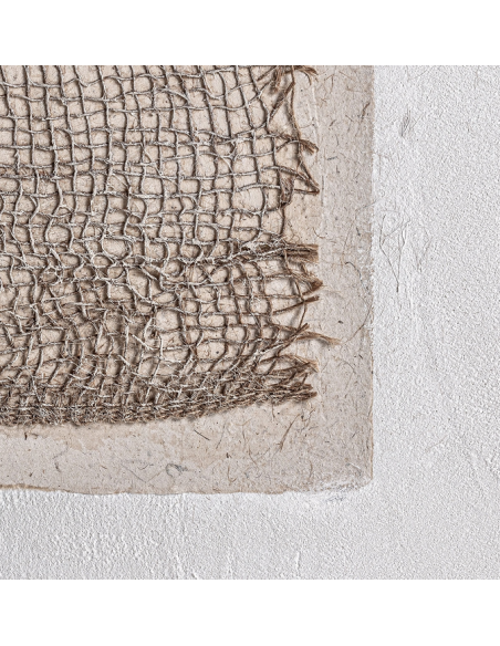 abstrakt billede motiv maleri stof tekstil træ rustikt moderne design ramme