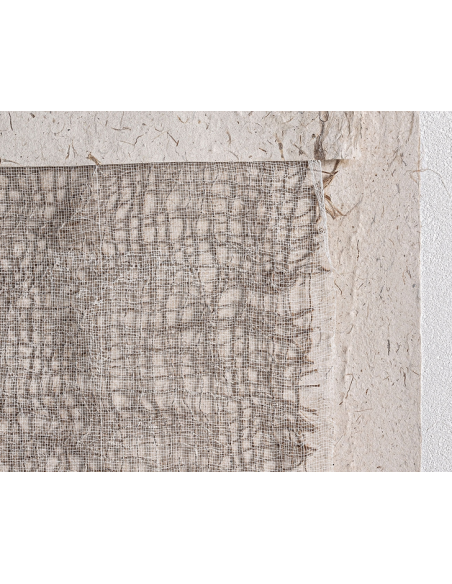 abstrakt billede motiv maleri stof tekstil træ rustikt moderne design ramme