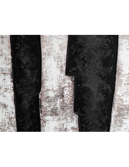 abstrakt billede motiv maleri stof tekstil træ rustikt moderne design ramme