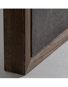 abstrakt billede motiv maleri stof tekstil træ rustikt moderne design ramme 2