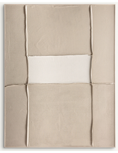 abstrakt billede motiv maleri stof tekstil træ rustikt moderne design ramme