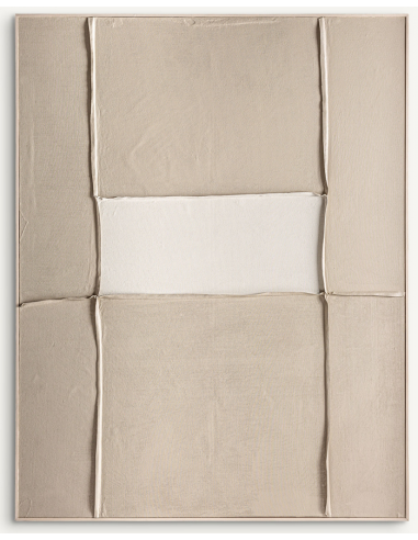 abstrakt billede motiv maleri stof tekstil træ rustikt moderne design ramme