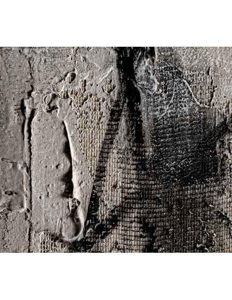 abstrakt billede motiv maleri stof tekstil træ rustikt moderne design ramme