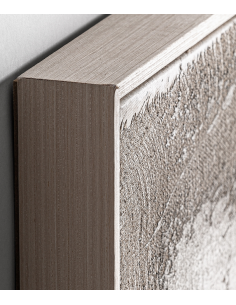 abstrakt billede motiv maleri stof tekstil træ rustikt moderne design ramme 2