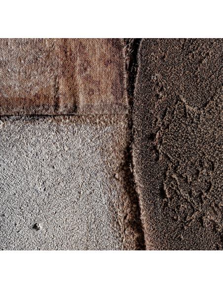 abstrakt billede motiv maleri stof tekstil træ rustikt moderne design ramme