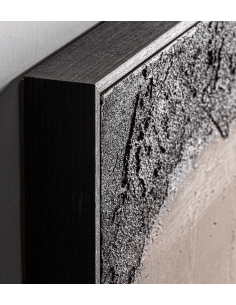 abstrakt billede motiv maleri stof tekstil træ rustikt moderne design ramme 2