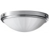 Perry Badeværelseslampe i stål og glas Ø33 cm 2 x E27 - Poleret krom/Hvid