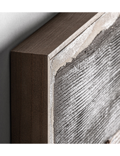 abstrakt billede motiv maleri stof tekstil træ rustikt moderne design ramme 2