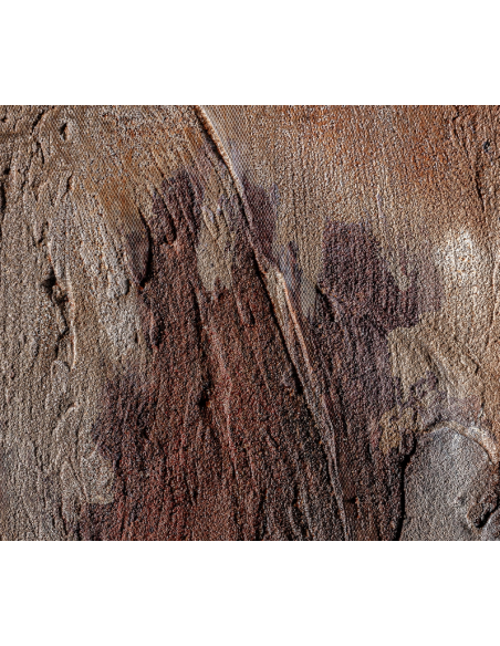 abstrakt billede motiv maleri stof tekstil træ rustikt moderne design ramme