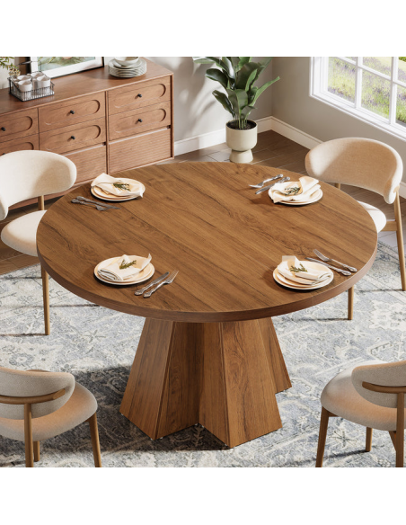 rundt spisebord indretning billigt træ runde 120