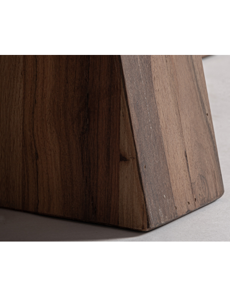 spisebord rustikt moderne design massivt træ brun