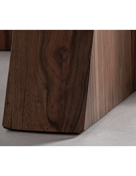 spisebord rustikt moderne design massivt træ brun