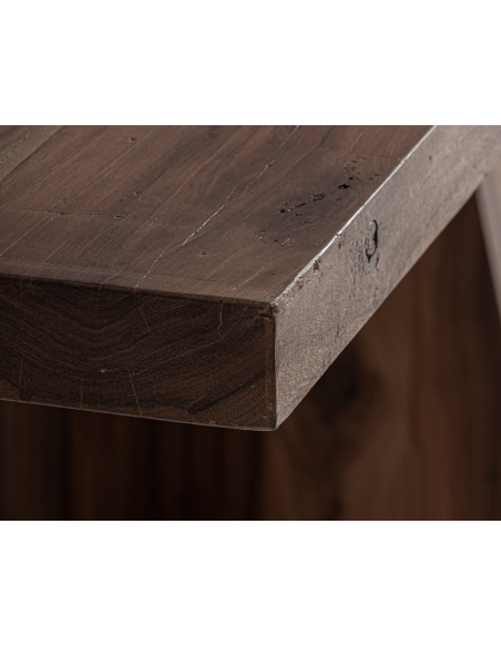 spisebord rustikt moderne design massivt træ brun