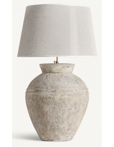 rustik bordlampe høj stor beton grå