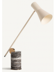 moderne bordlampe marmor travertin design rustikt skrivebord skrivebordslampe